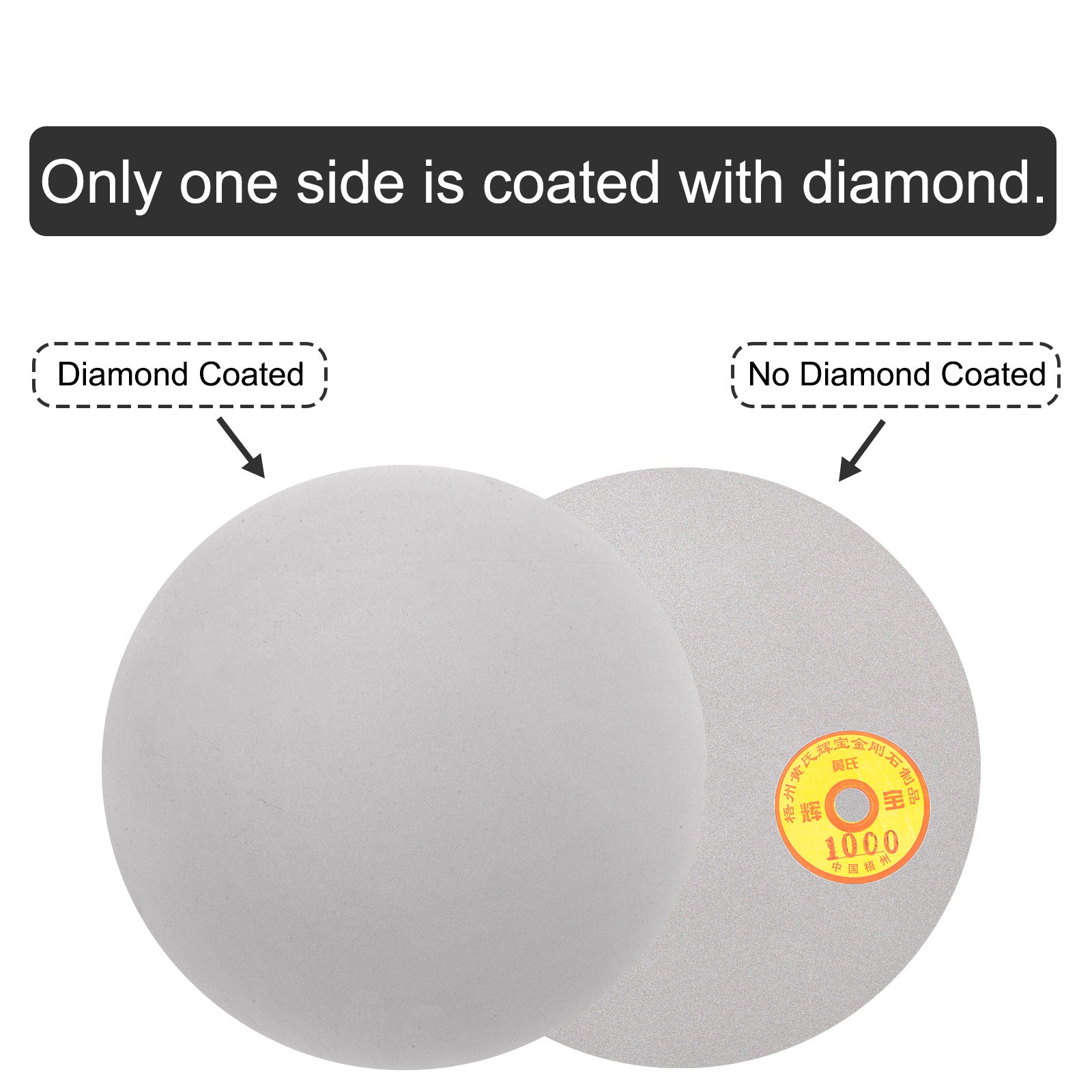 Diamond Sanding Grinding Disc 12″ Grit 1000 No Center Hole Flat Lap Wheel Disk