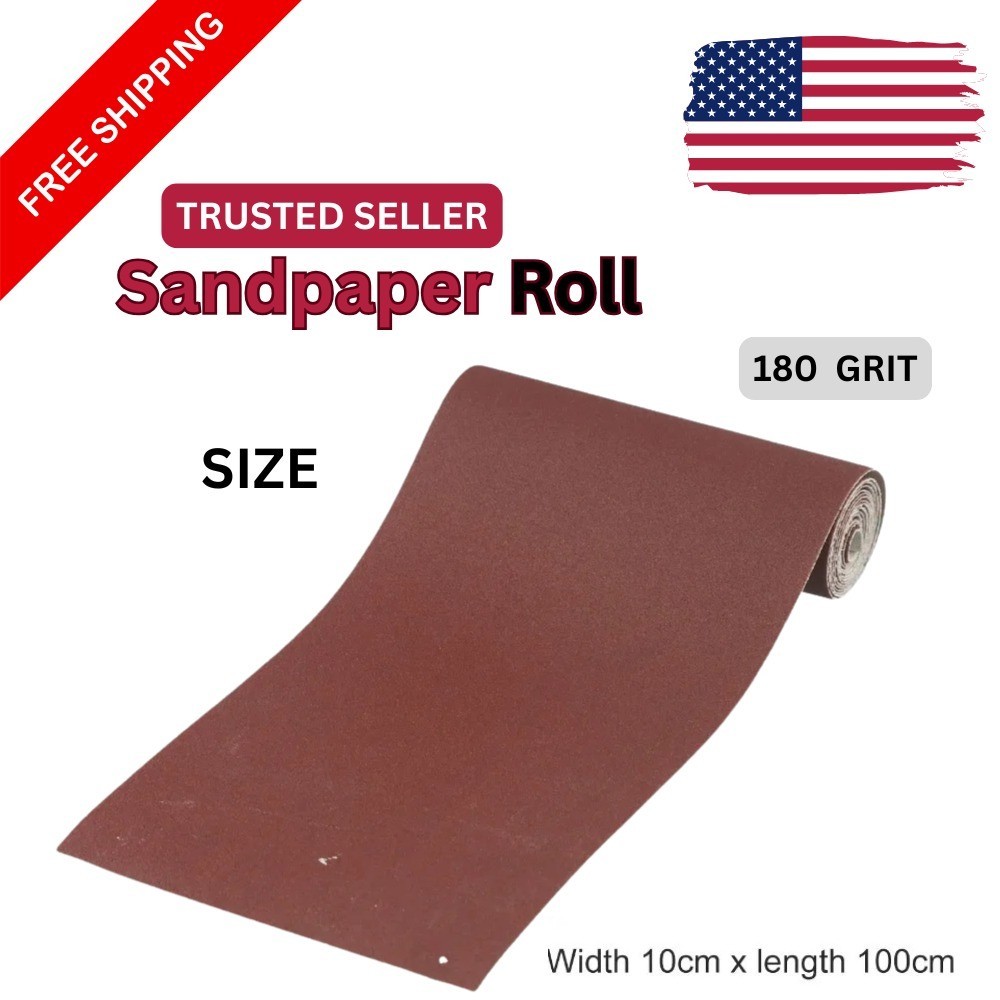 Emery Cloth Sandpaper Roll 80–800 Grit Sanding Roll for Wood Metal Polishing DIY