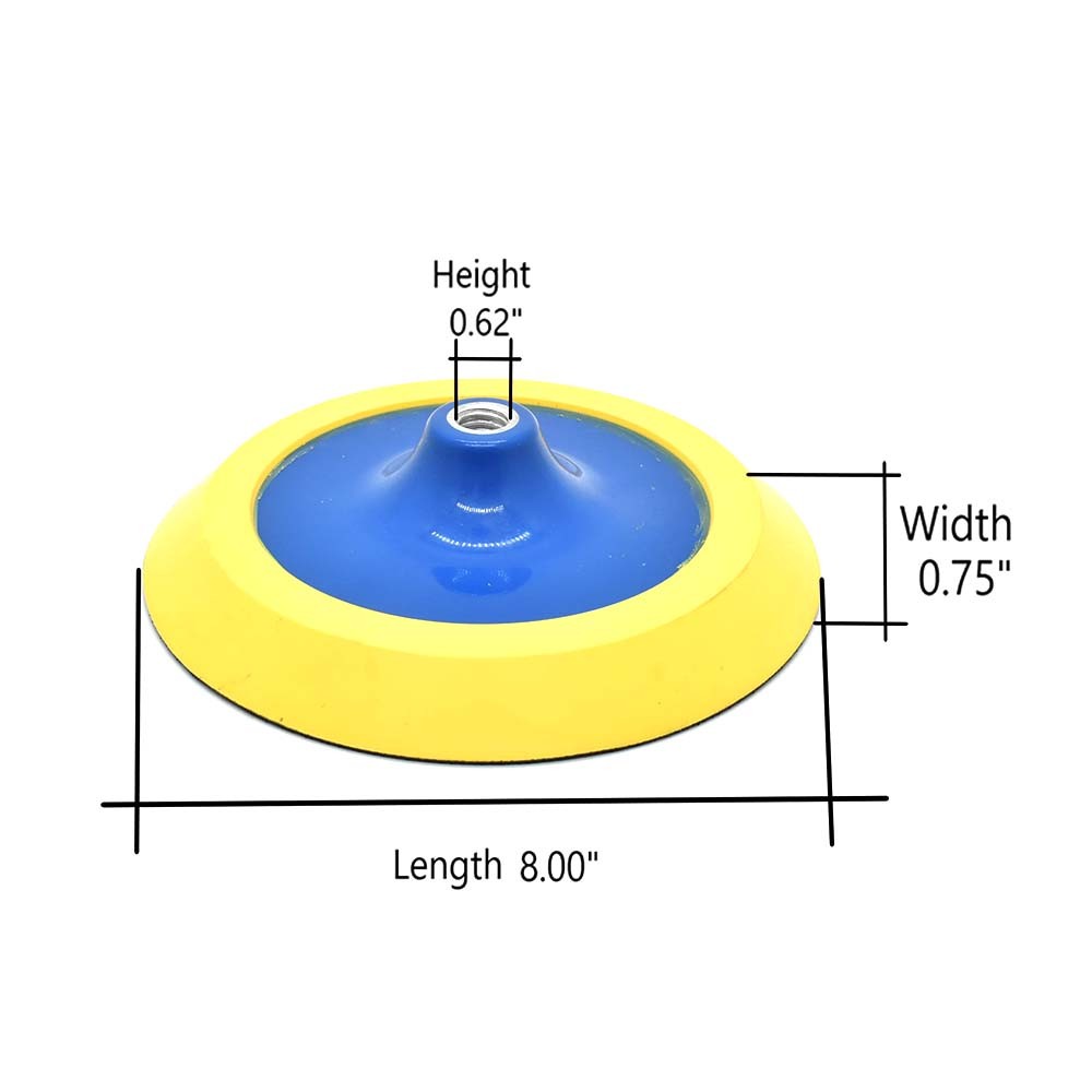 Superior Pads and Abrasives RSP63 8 Inch- 5/8 Inch-11 UNC Hook & Loop Polisher