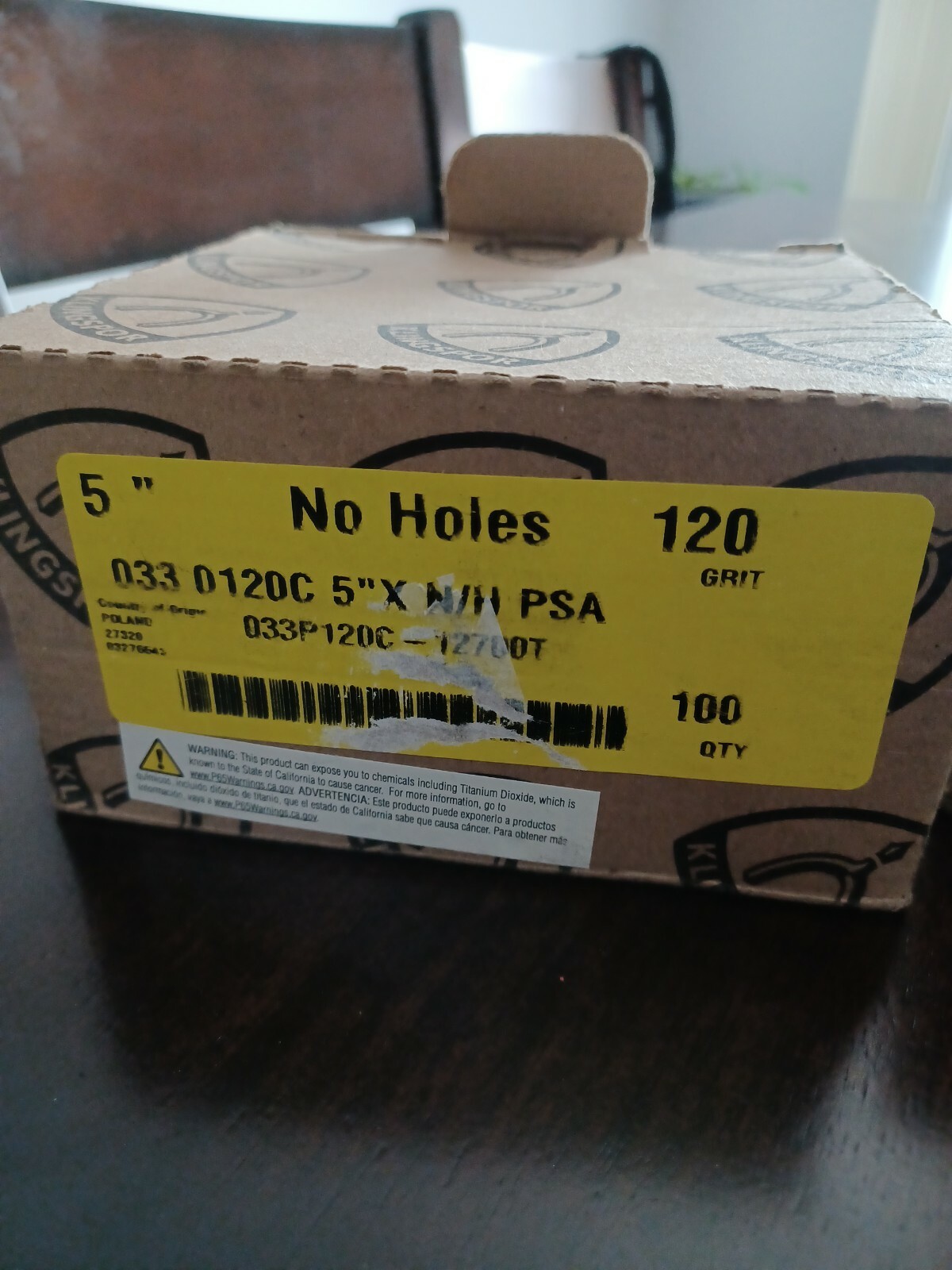 Klingspor 0330120C-12700T 5″ No Holes 120 GRIT 100pack