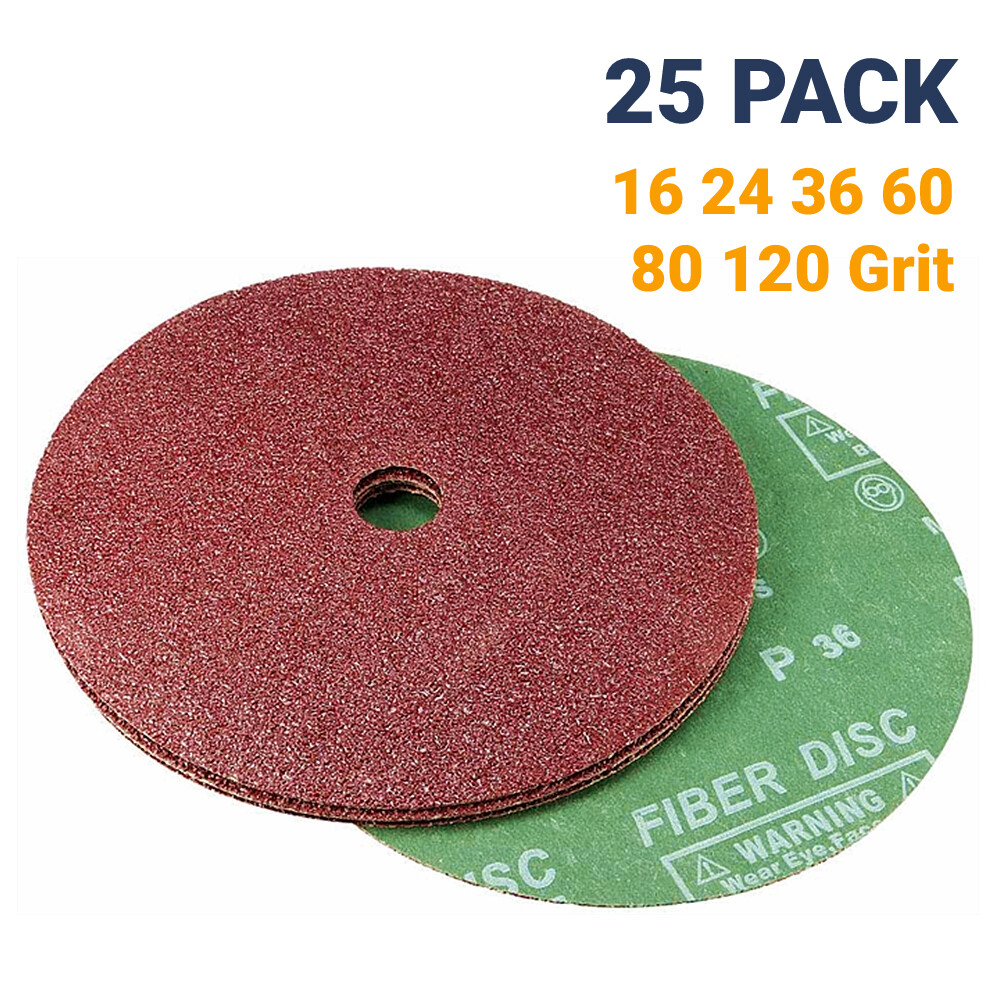 7″ Calcined A/O Resin Fiber Disc 16 24 36 60 80 120 Grit Grinding Sanding Discs