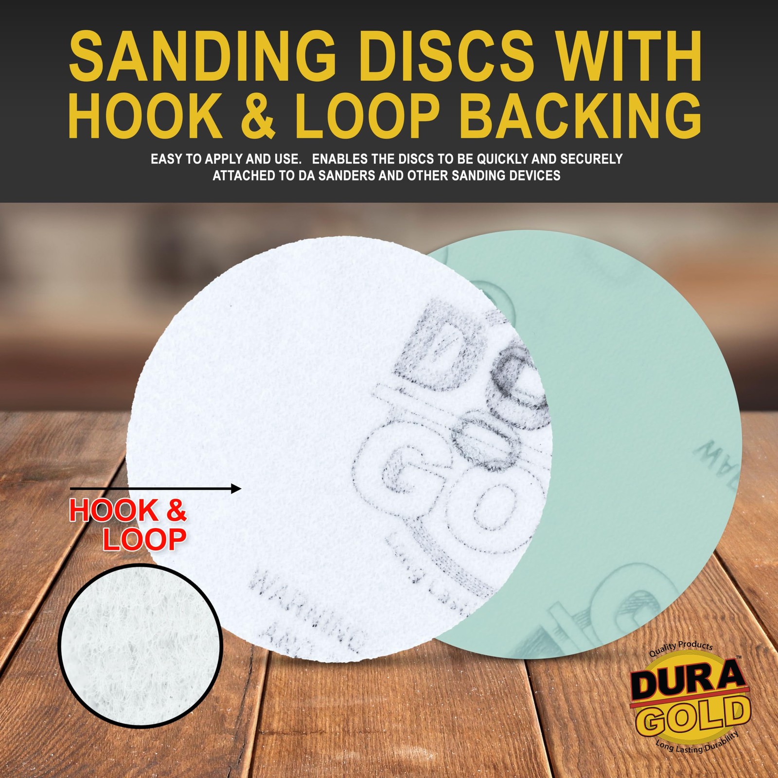 Premium 2″ Gold Hook & Loop Sanding Discs – 2000 Grit (Box of 30) – High-Perf…