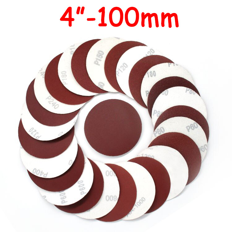 100mm 4″ Sanding Discs Grit 60 – 2000 Orbital Sander Pads Hook & Loop Sandpaper