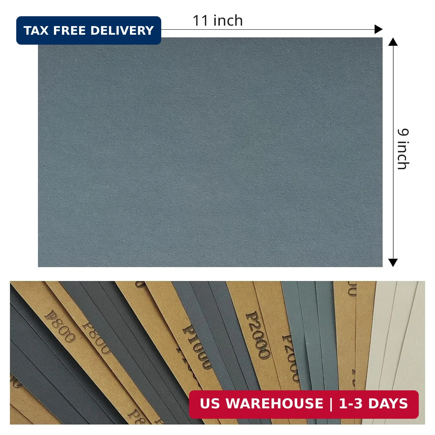 Sandpaper Assortment Grit 600 800 1000 2000 3000 25PCS, Wet Dry Sandpaper Sheets