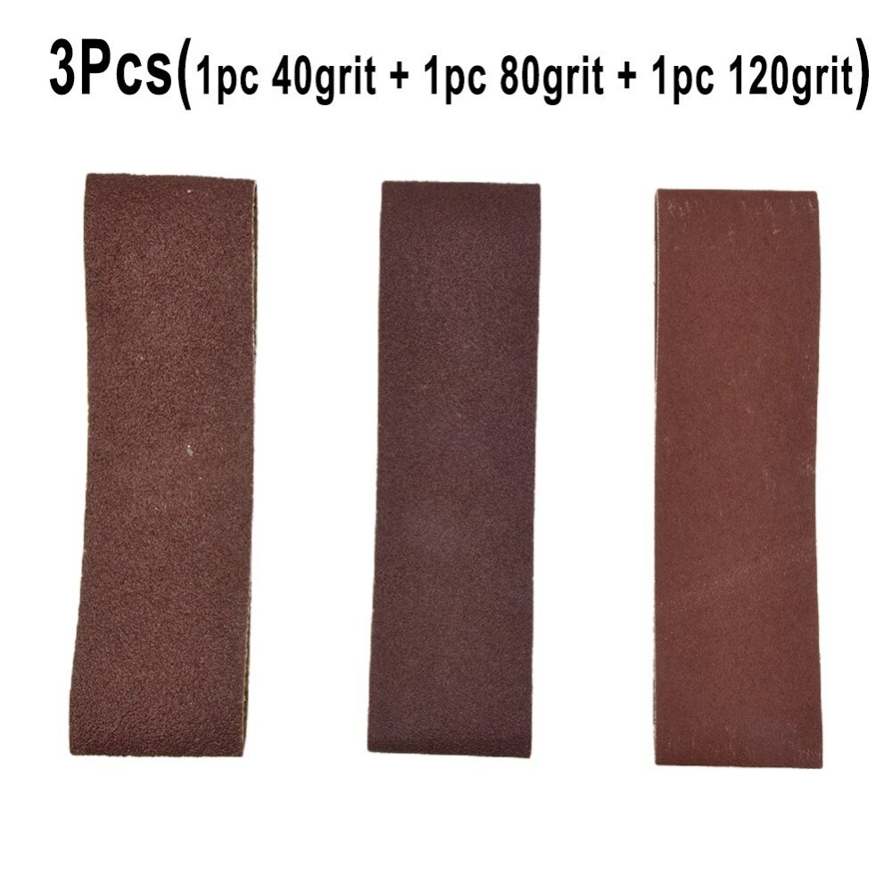Sanding Belts Alumina Abrasive Sandpaper Sheets 40-120 Grit Tools 76x533mm 3pcs