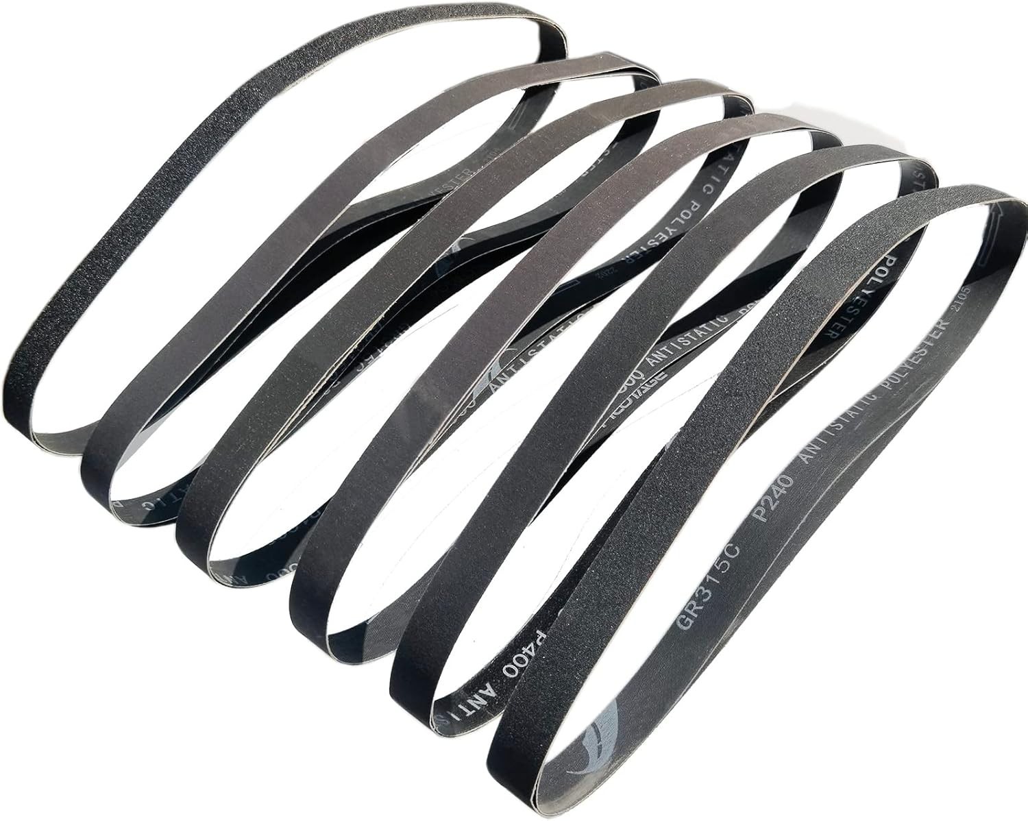 12 Pack 1 x 42 Inch Silicon Carbide Sanding Belts Assortment -120 240 400 600…