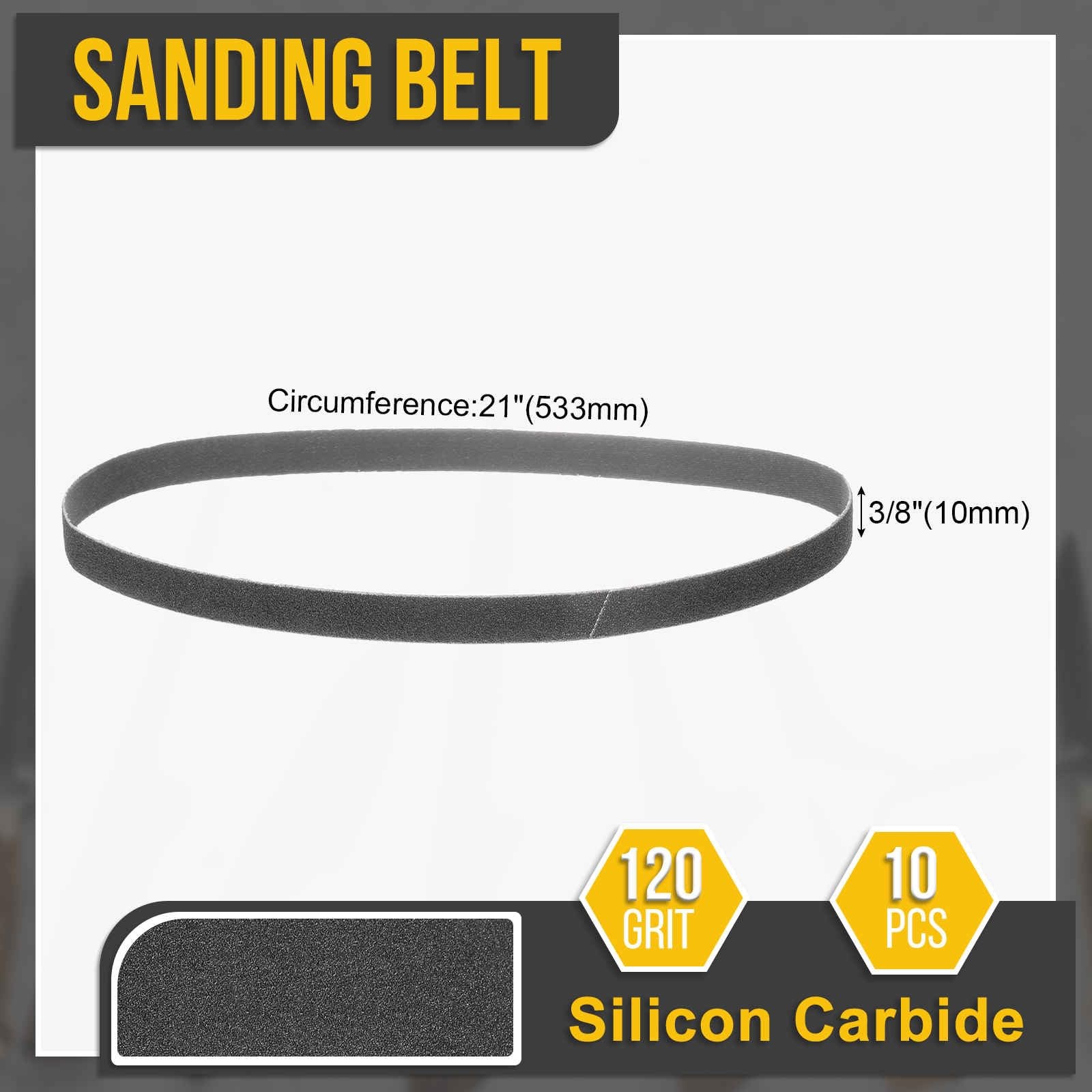 12 Pack 3×21 Inch Silicon Carbide Sander Belts Assorted Sizes Sanding Belts