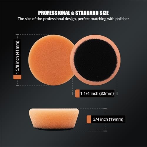 T40 Orange Mini Medium-Cut 1.3 Inch (32mm) 5Pcs Orange T40 Medium-Cut Pad