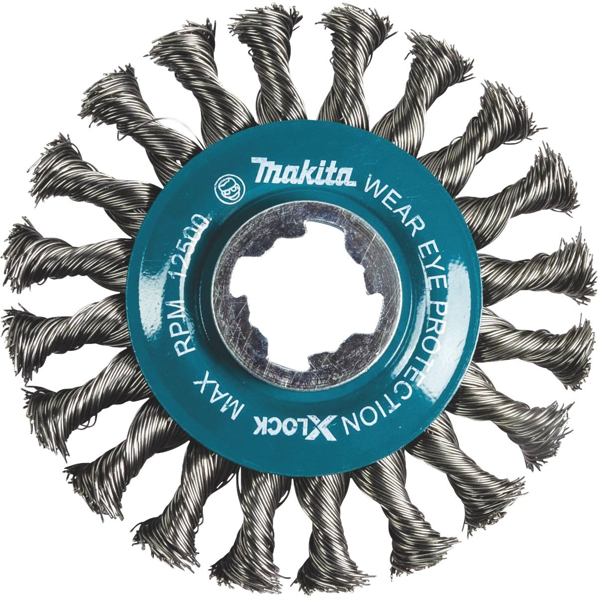Makita X-LOCK 4-1/2 In. Full Cable Knotted Twist Carbon Steel Angle Grinder Wire