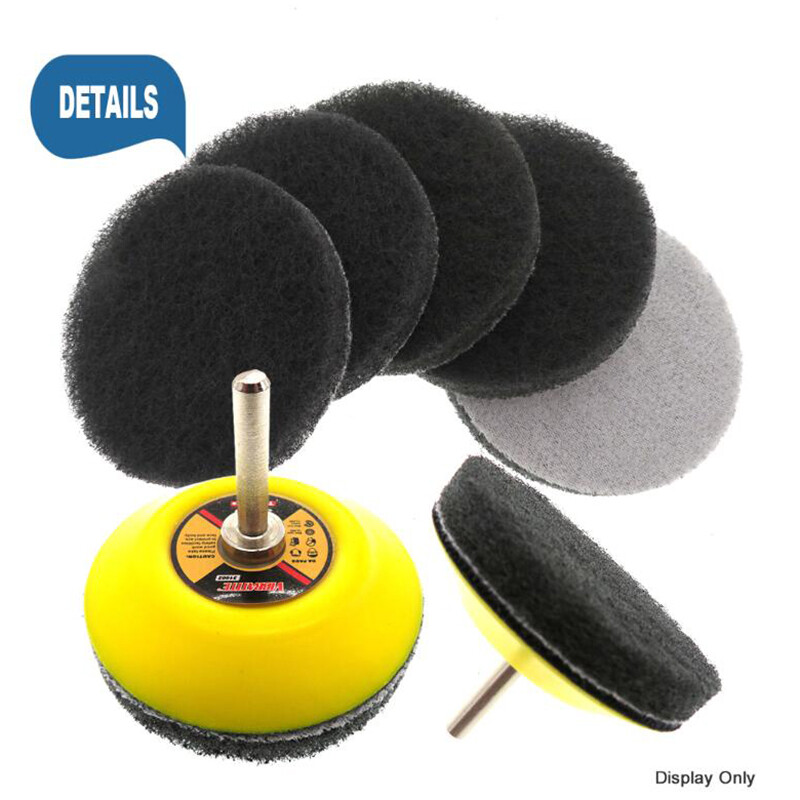 3″ Nylon Fiber Scouring Pad Hook & Loop 75mm Abrasive Cleaning Pad 240-3000 Grit