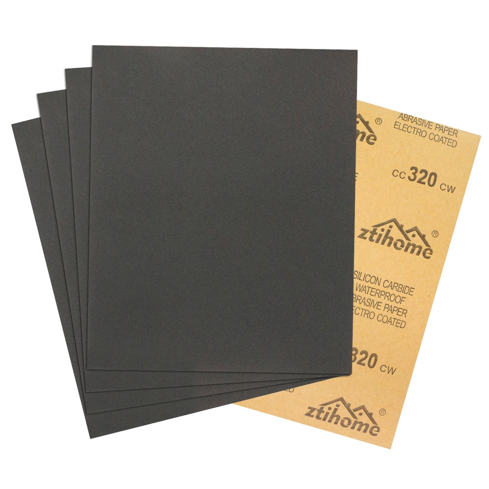 5x Sandpaper Wet Dry 320 grit 9*11 inch Abrasive Sand Paper Sheet Wood Car Metal
