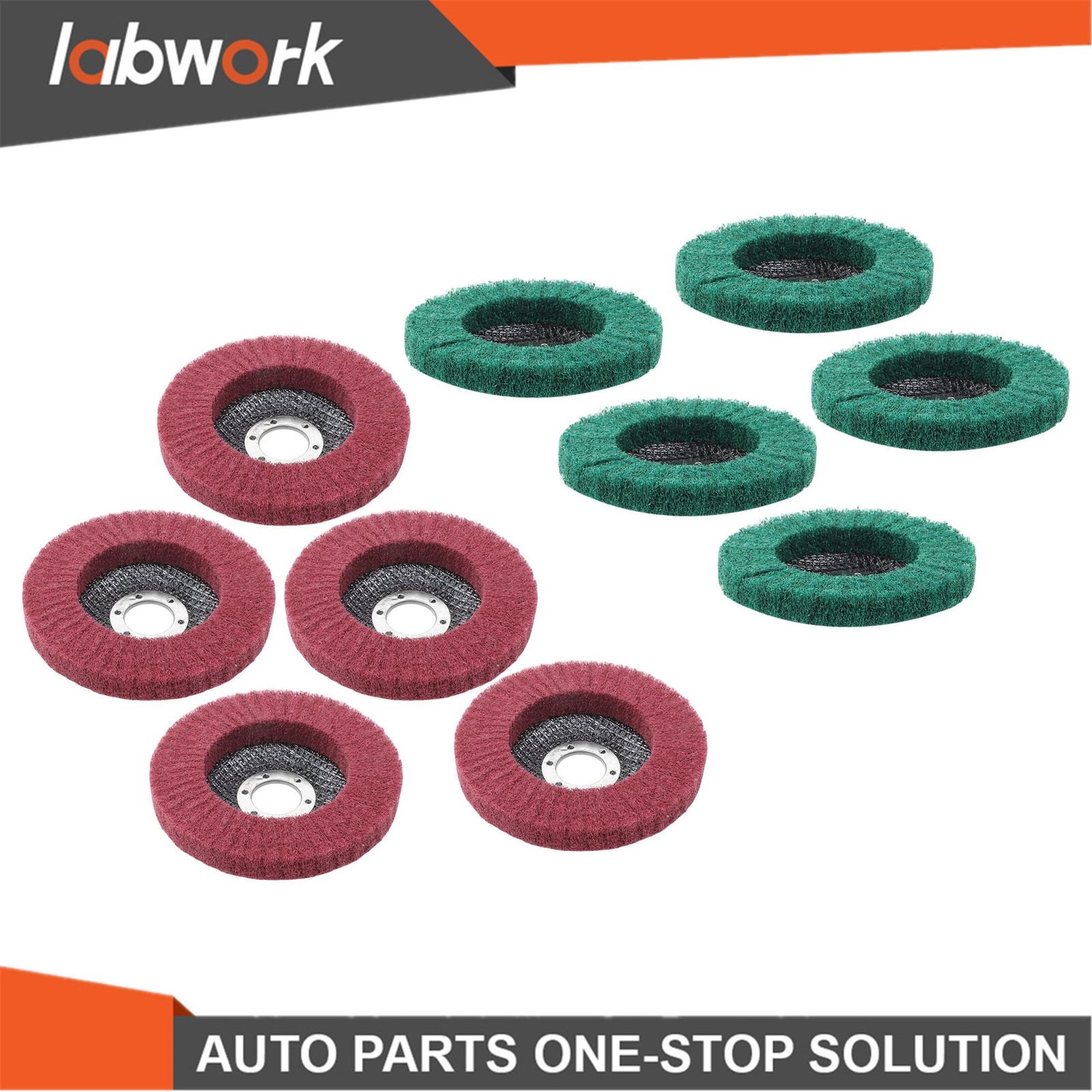 Labwork 10 Pack 4-1/2″ x 7/8″ 180 & 320 Grit Scour Flap Disc for Angle Grinder