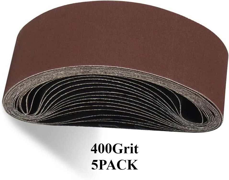 5PCS 100 x 915mm Sanding Belts Power File Fine 400 Grit Aluminum Oxide for Metal