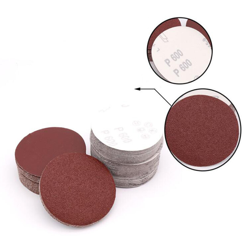 50mm/100mm Dry Sanding Discs 2″ / 4″ Sandpaper Hook and Loop Pads Grit 60-3000