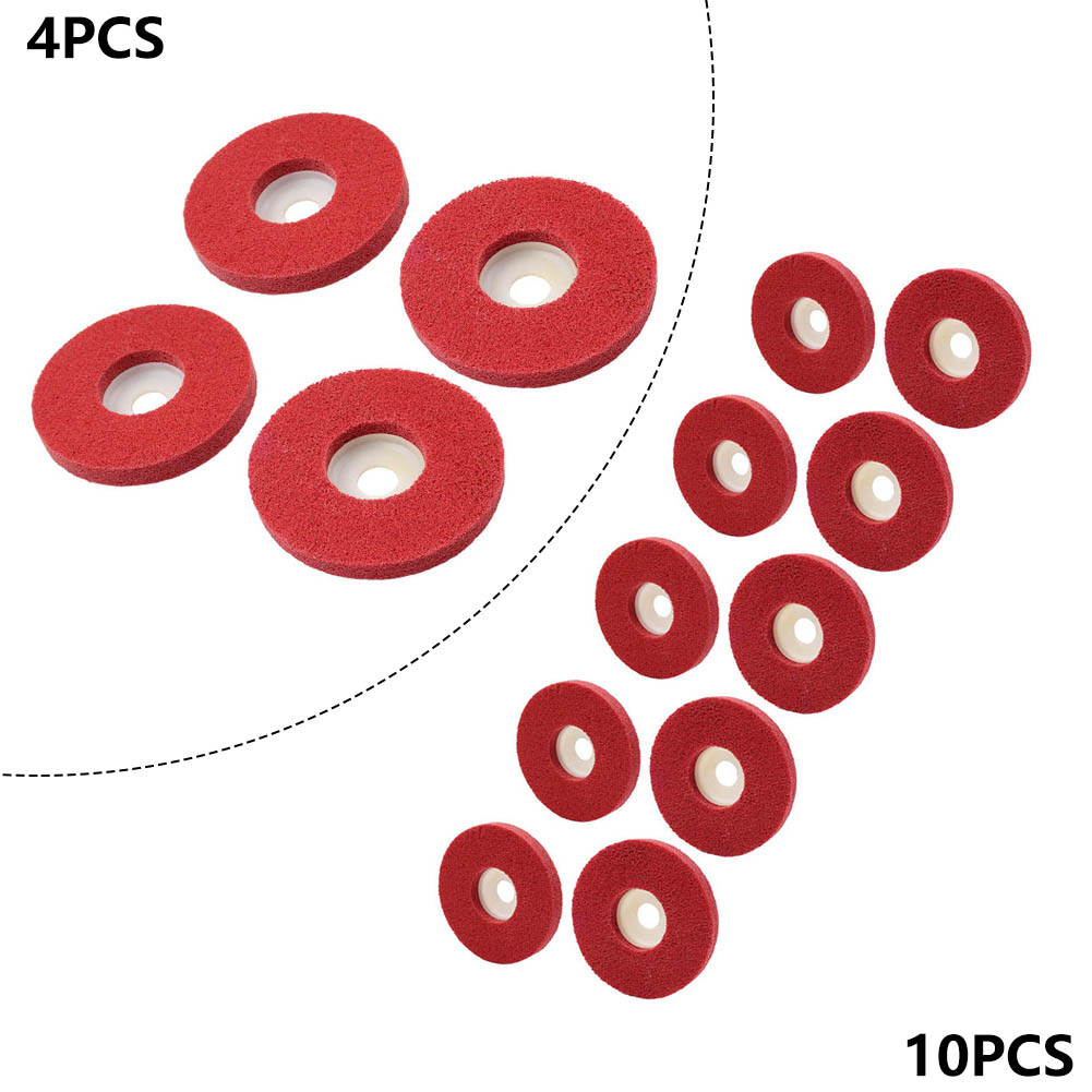 2-10Pcs 4” Nylon Fiber Polishing Wheel Abrasive Buffing Disc For Angle Grinder