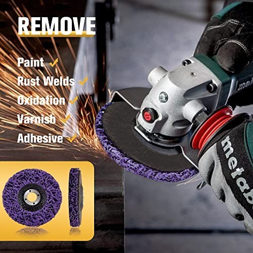 10 Pack Abrasive Strip Discs for Angle Grinder – Rust, Paint & Oxidation Remover