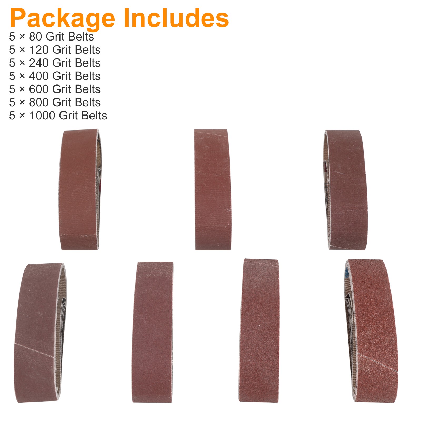 35pcs 1.18×13″ Sanding Belts 80-1000Grit for Mini Belt Sander Knife Metal Wood
