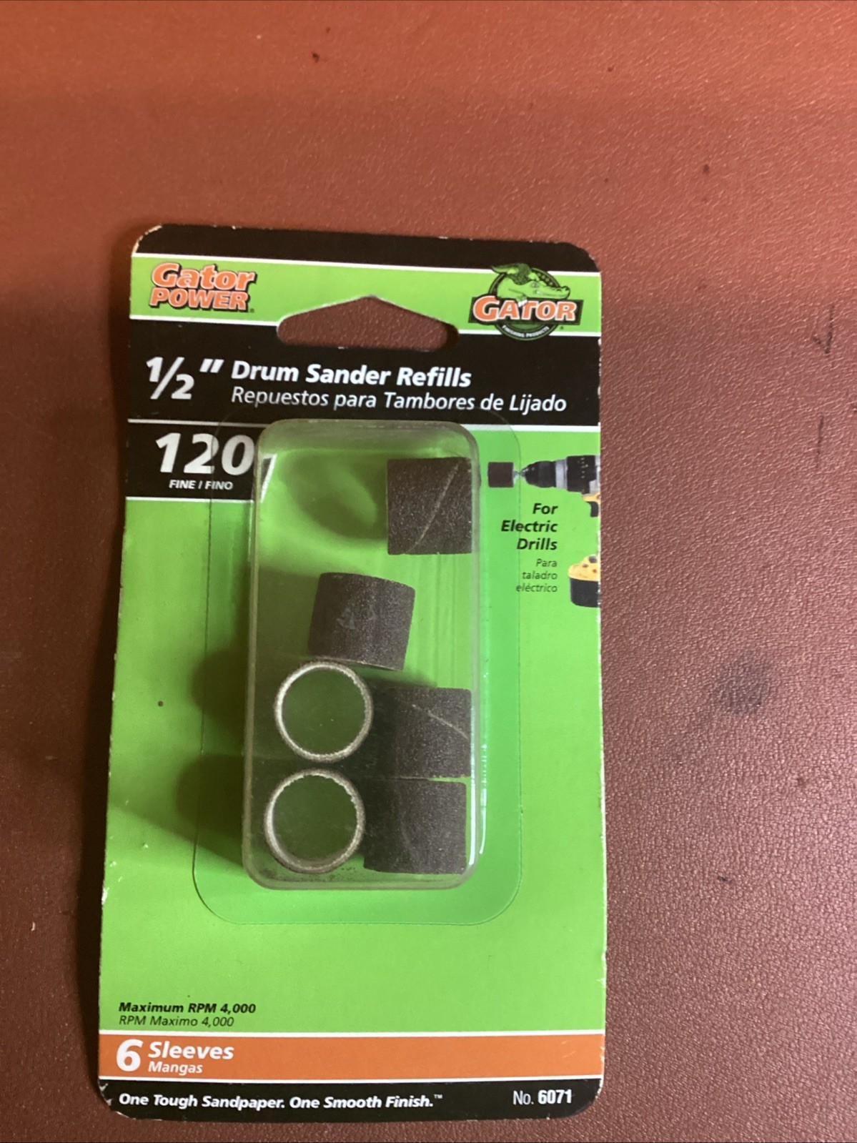 Pack Of 6 Gator 1/2” Drum Sander Refills 120 Grit # 6071