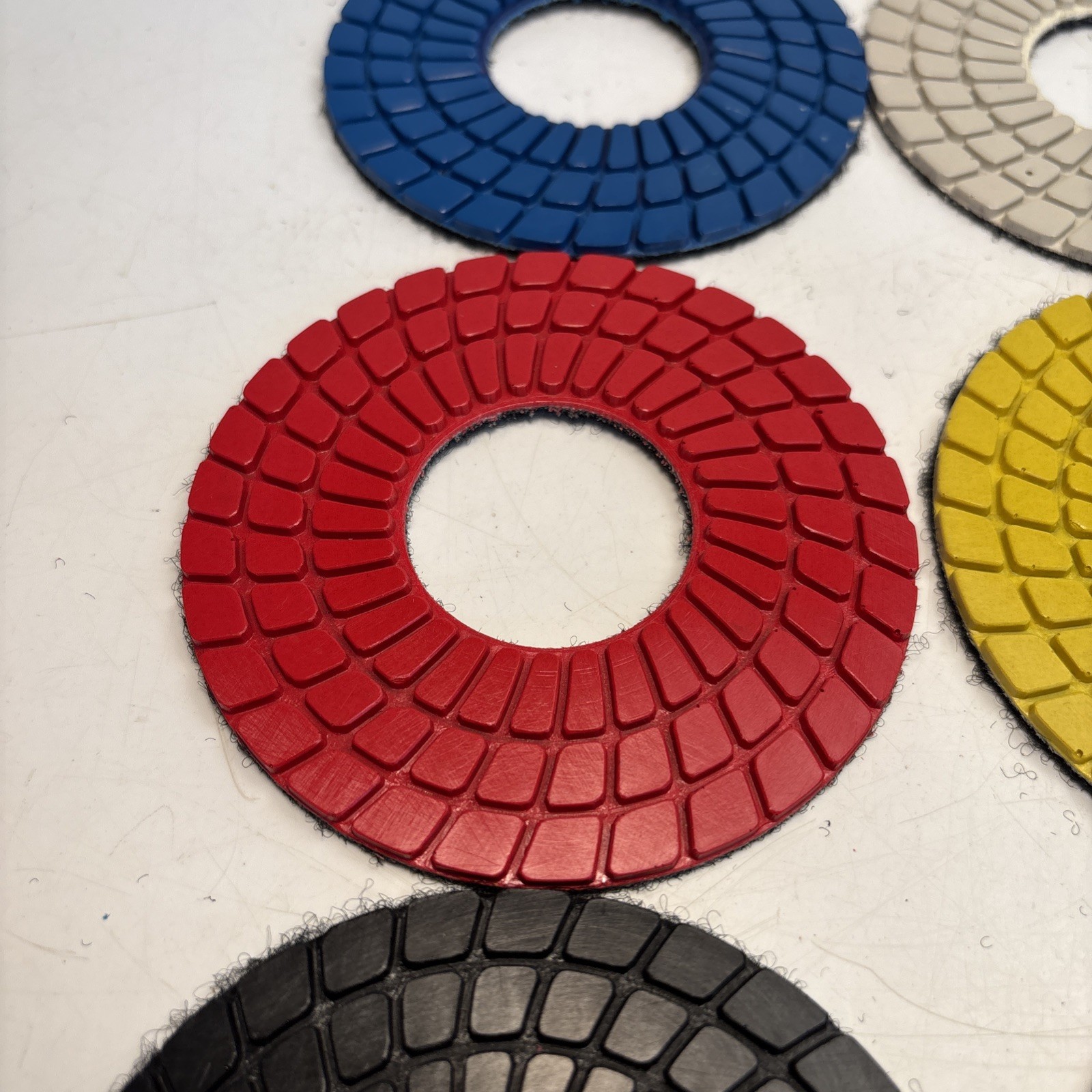 Abrasive Technology Diamond Polishing Pad Set 7 Pc 4” Hook & Loop Unused