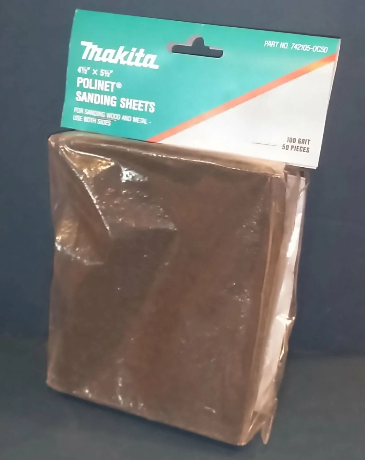Makita 4.5″ x 5.5″ Polinet Sanding Sheets 100 Grit 50 pcs 742105-OC