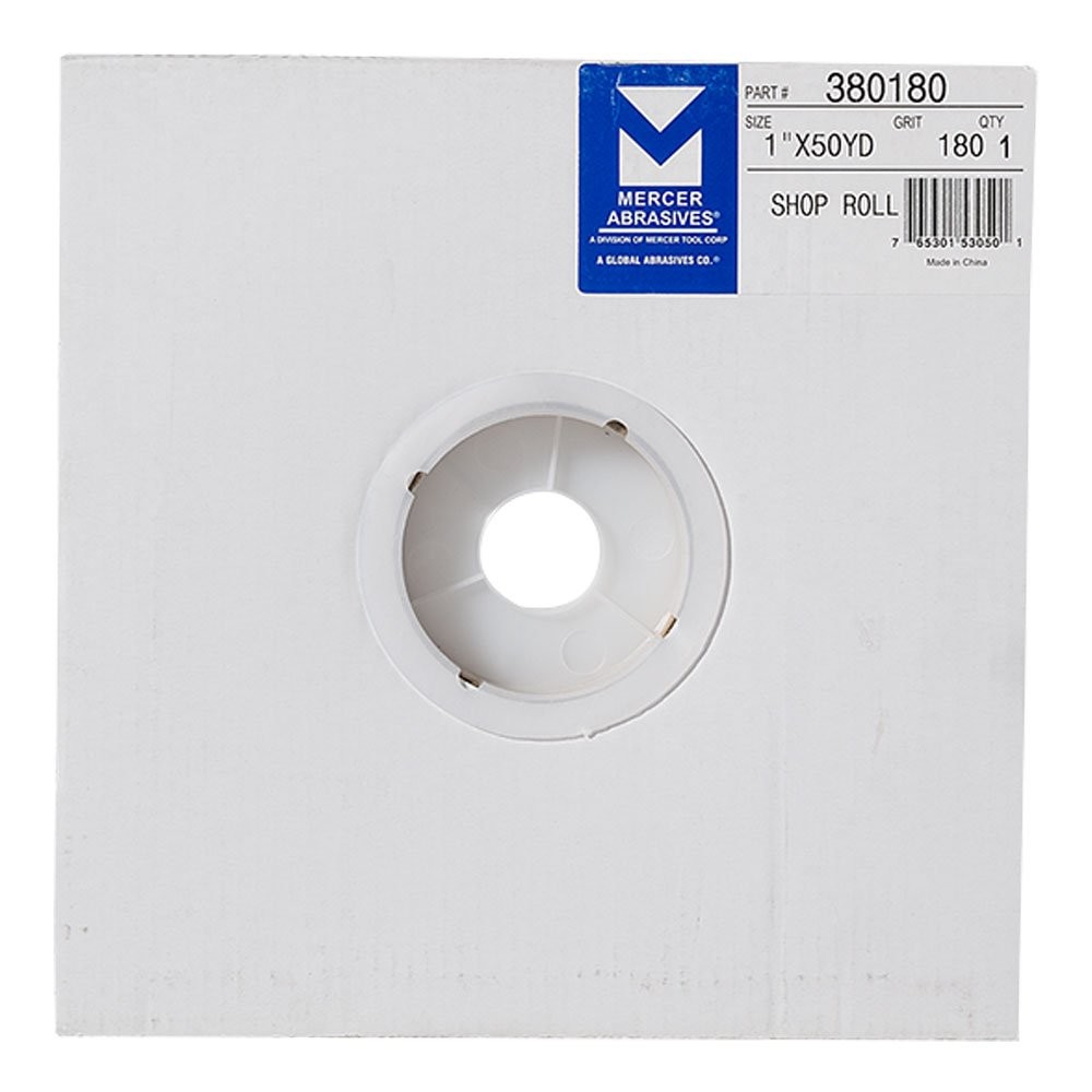 Mercer Industries 380180-1″ x 50 yards Shop Roll, 180 Grit