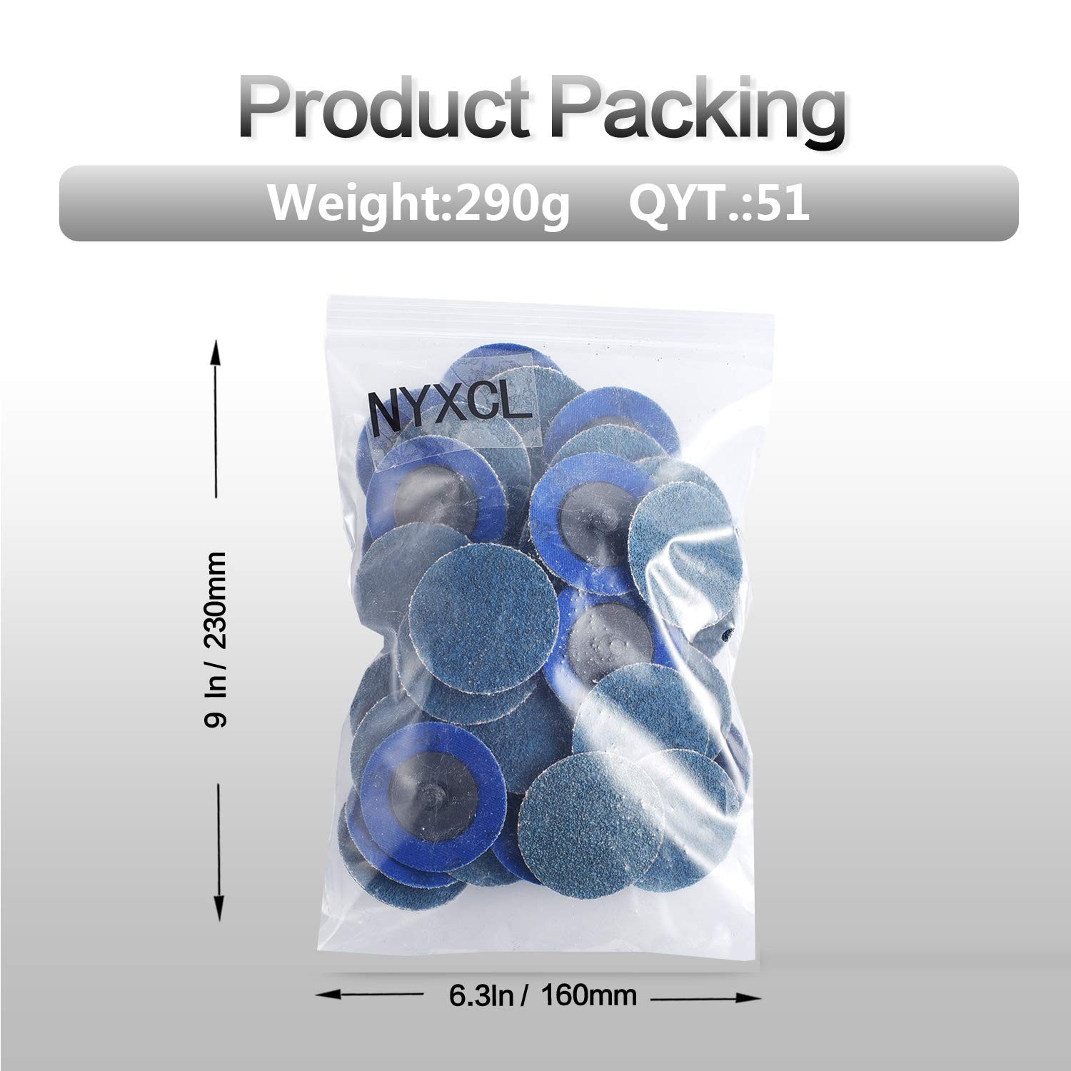 Miroku 50Pcs P36 2-inch Quick Change Discs Set, Zirconia Sanding Discs with 1…