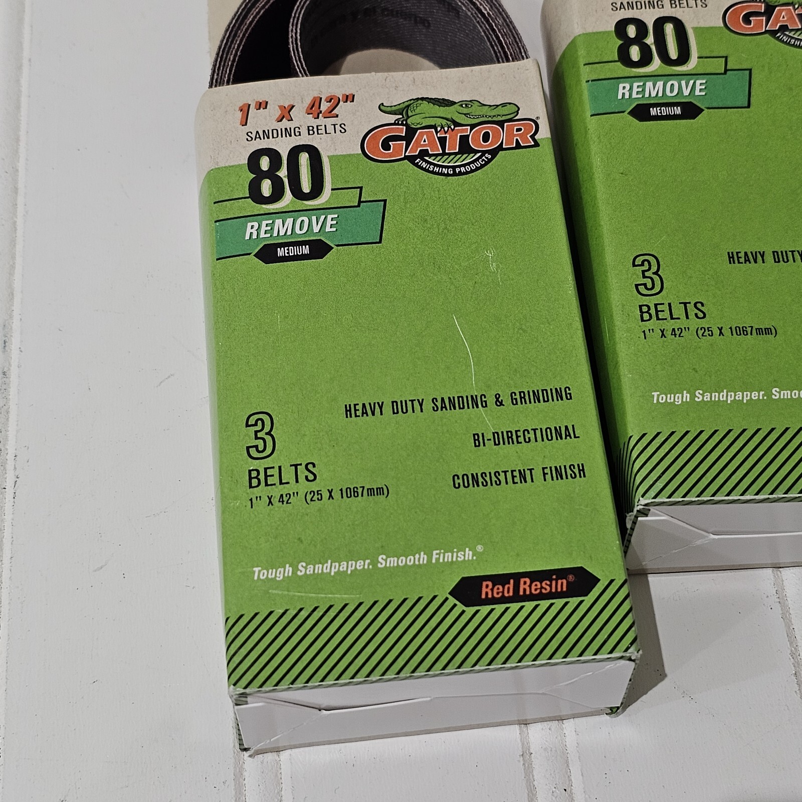 Lot 2x GATORPOWER 1” X 42” SANDING BELTS 3 PK NEW IN PACKAGE Total Of 6 Belts