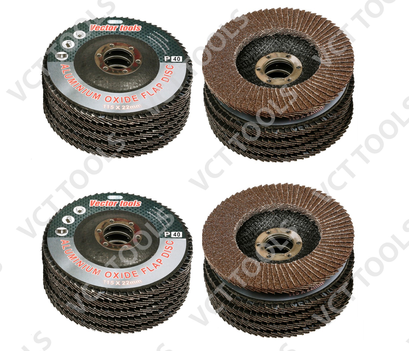 20-Pack 4-1/2″ Flap Discs 40-180 Grit 7/8″ Arbor 13,300 RPM Metal Grinding Wheel