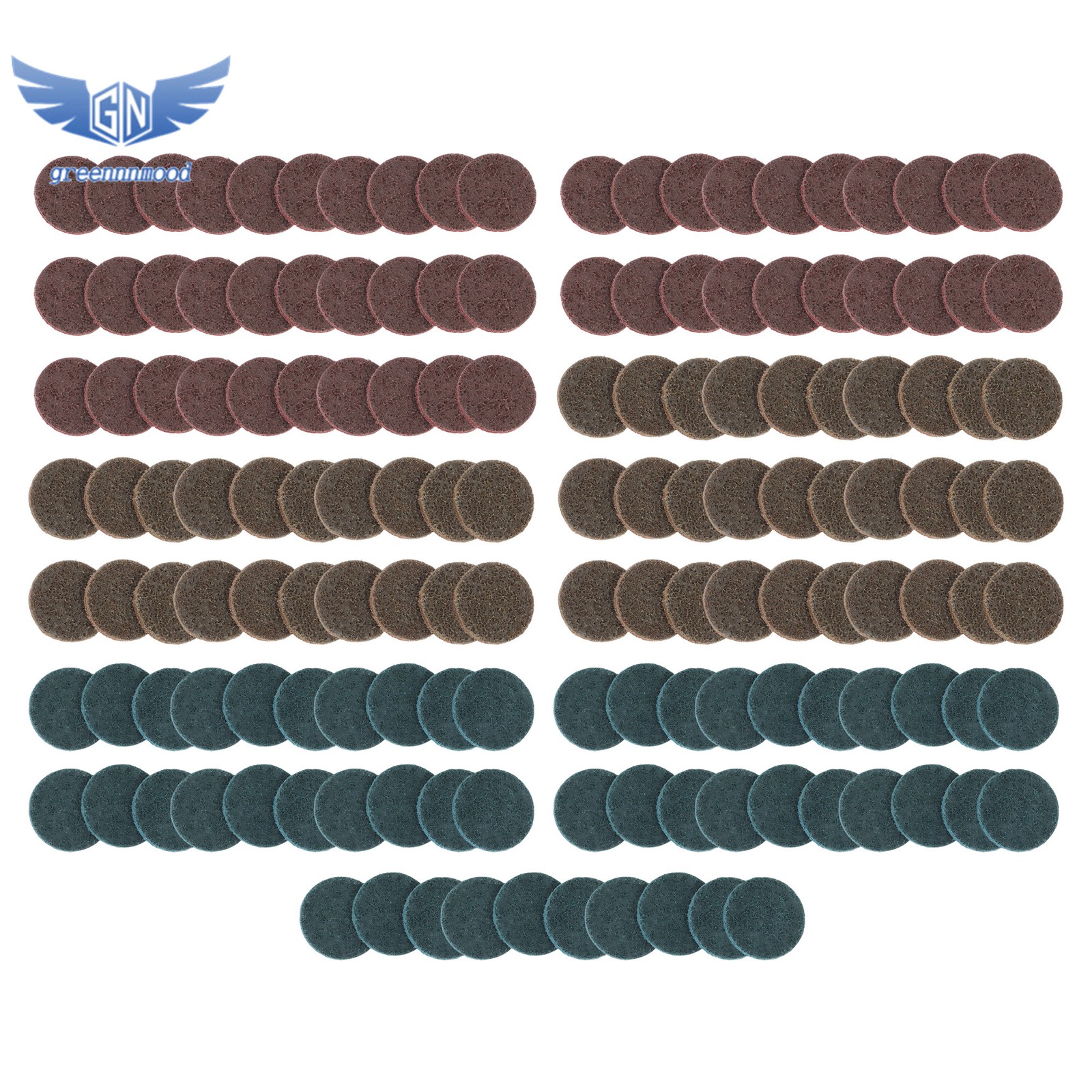150 Pack 2 Inch Surface Conditioning Discs Fine Medium Coarse Sanding Pads