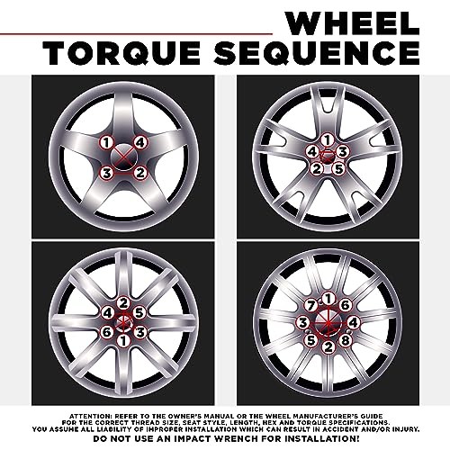 791704SAM Chrome 1/2″-20 Bulge 3/4″ Hex ( Standard ) 16 Lugs + Lock Set CHROME