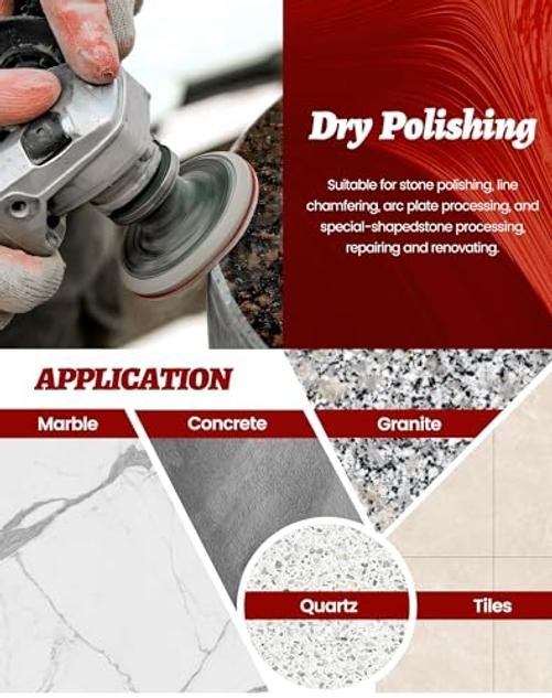 3 Step 4 Inch Polishing Pads,Granite Marrble Polishing Pads | Ultra 3 Step Set