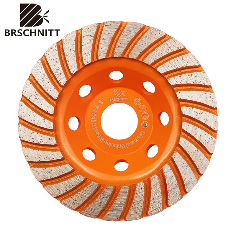 4.5” Diamond Grinding Cup Wheel Turbo Row Polishing Disc for Concrete Masonry