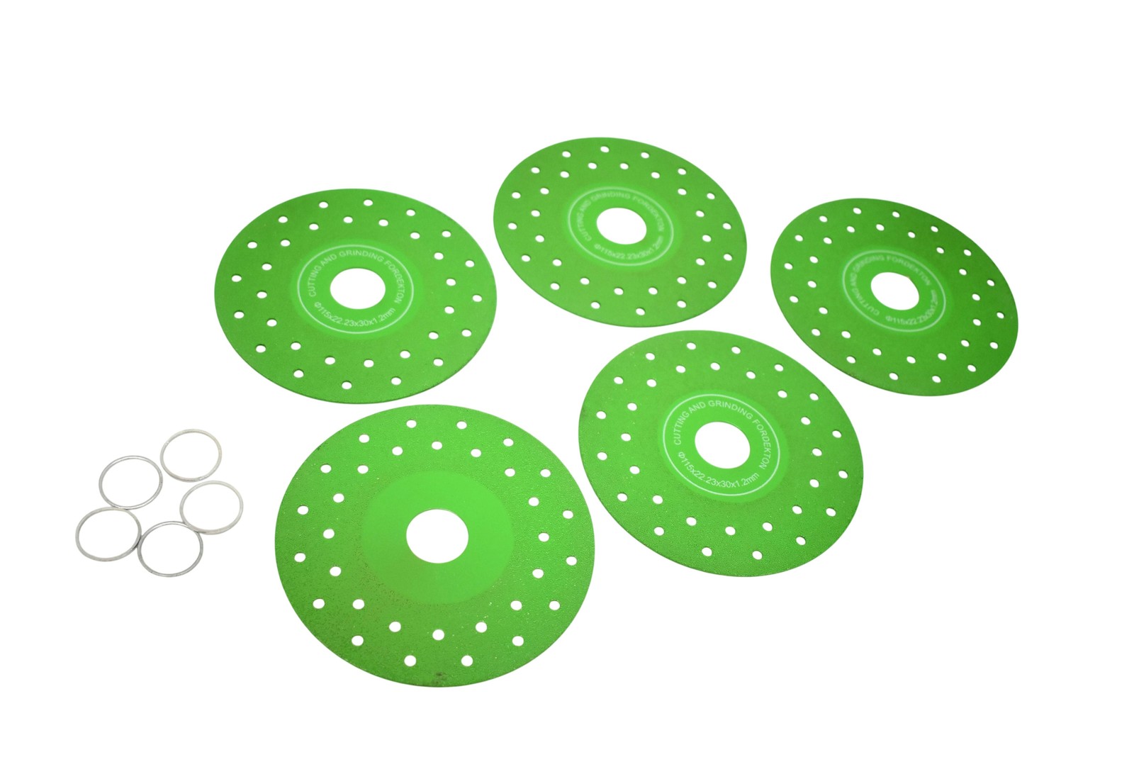 Diamond Cutting Grinding Wheels 115mm Green Lot Of 5 Dekton 82287-A57 1277425