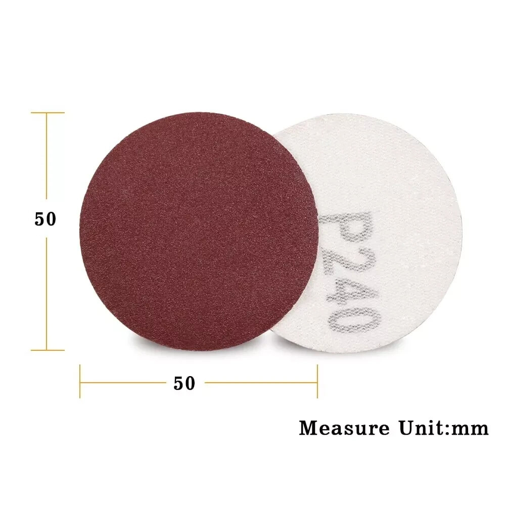 100pc / 2 inch Sanding Discs / 180 Grit / Hook and Loop Sandpaper Drill Grinder
