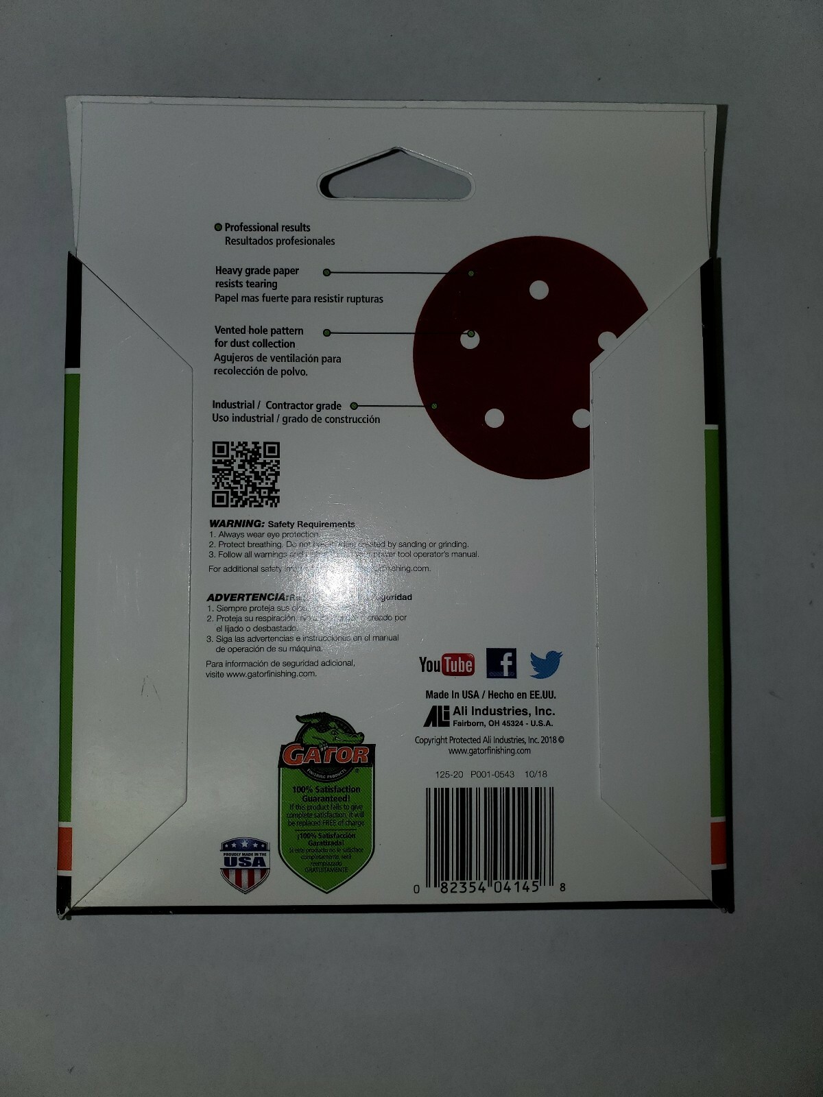 Gator Power 5″ Hook & Loop Sanding Discs 220 Extra Fine 15 Discs
