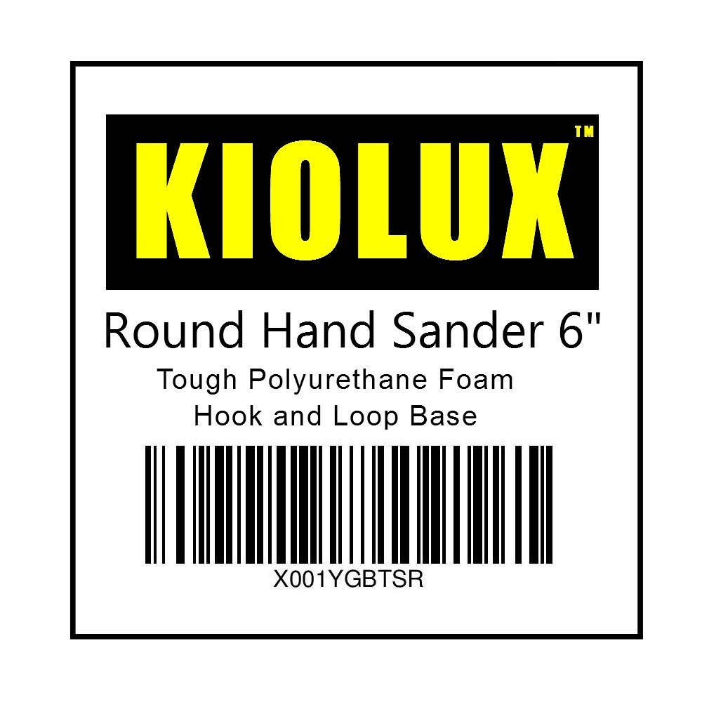 6 Inch Round Polyurethane Hand Sander – Hook And Loop PU Foam Block Tool