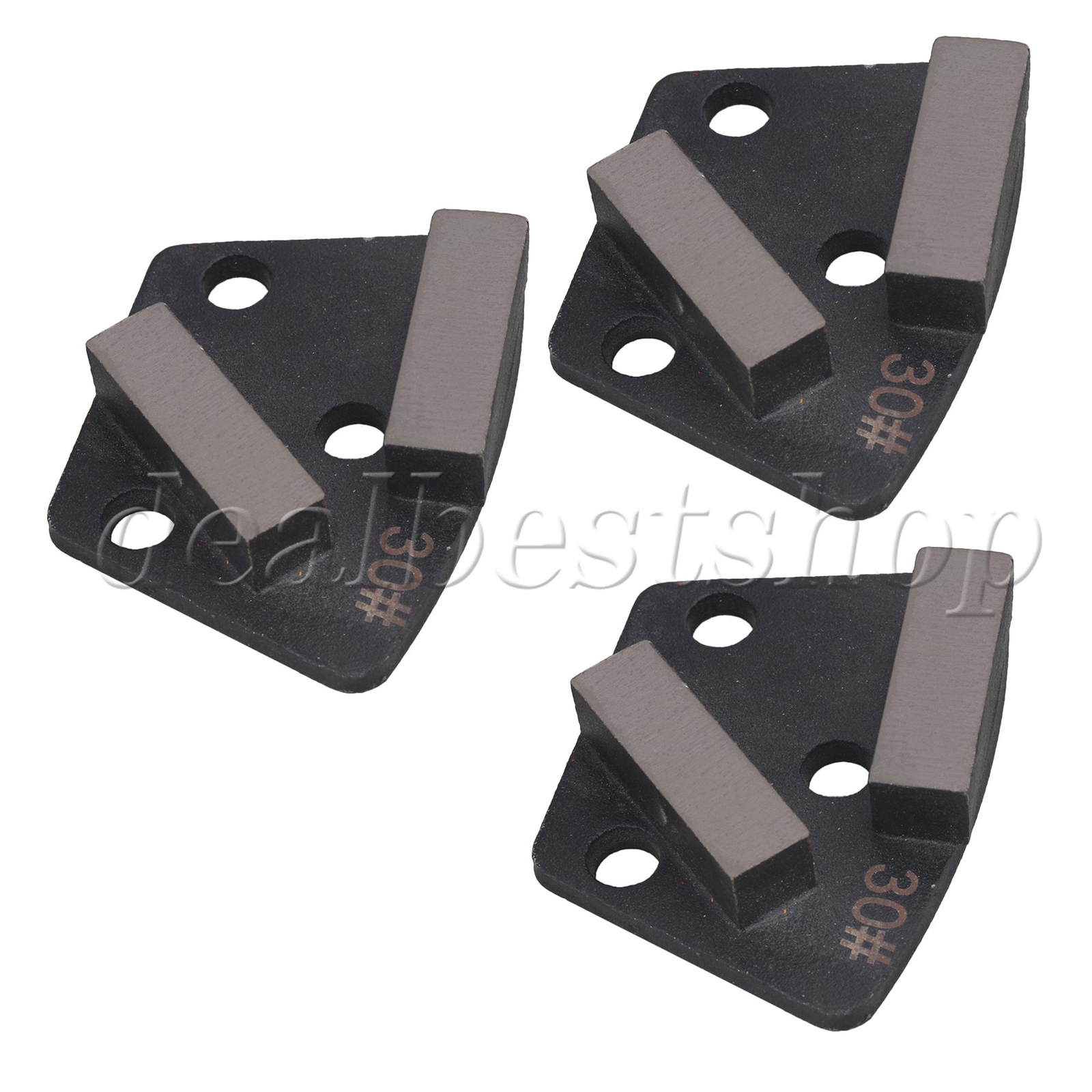 3x Diamond Trapezoid Grinding Disc 30 Grit for Concrete Grinders Tool