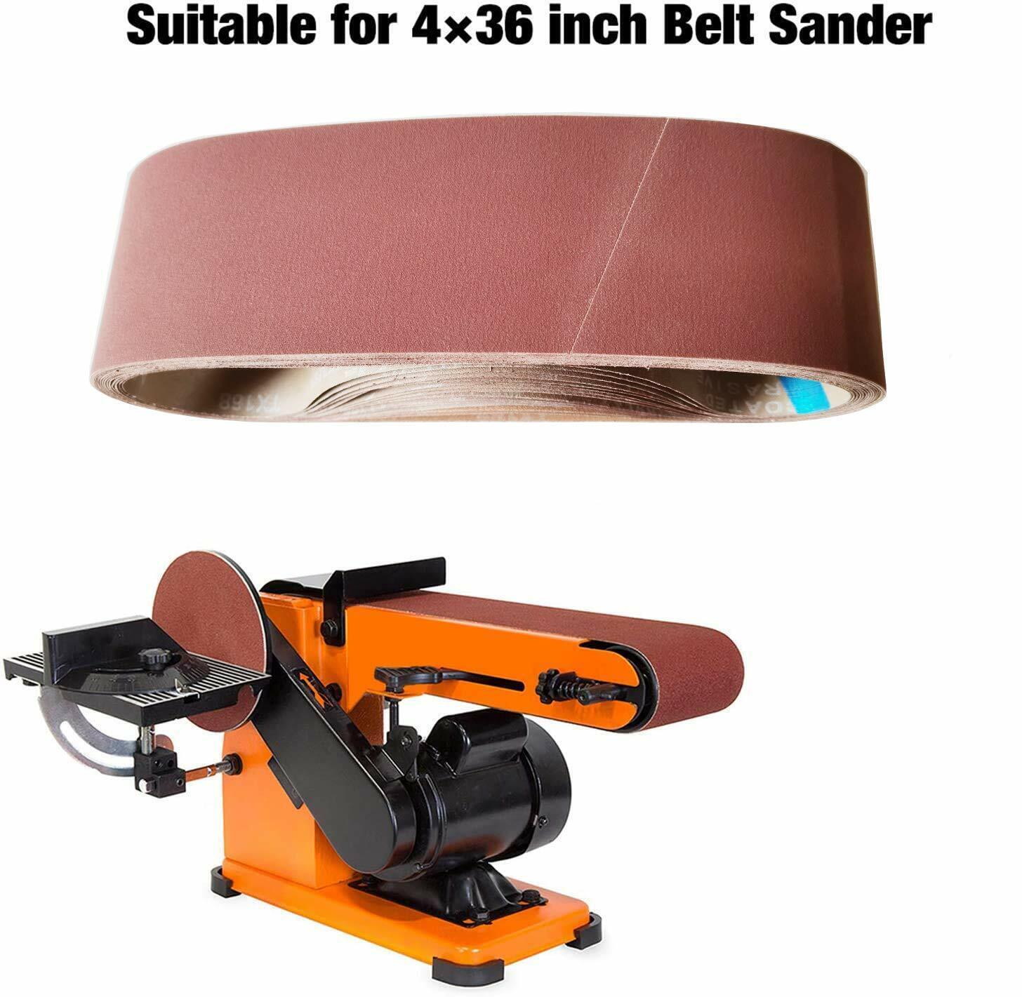 12PCS 4 x36 inch Sanding Belts 60 80 120 150 240 400 Grit Belt Sander Sandpaper