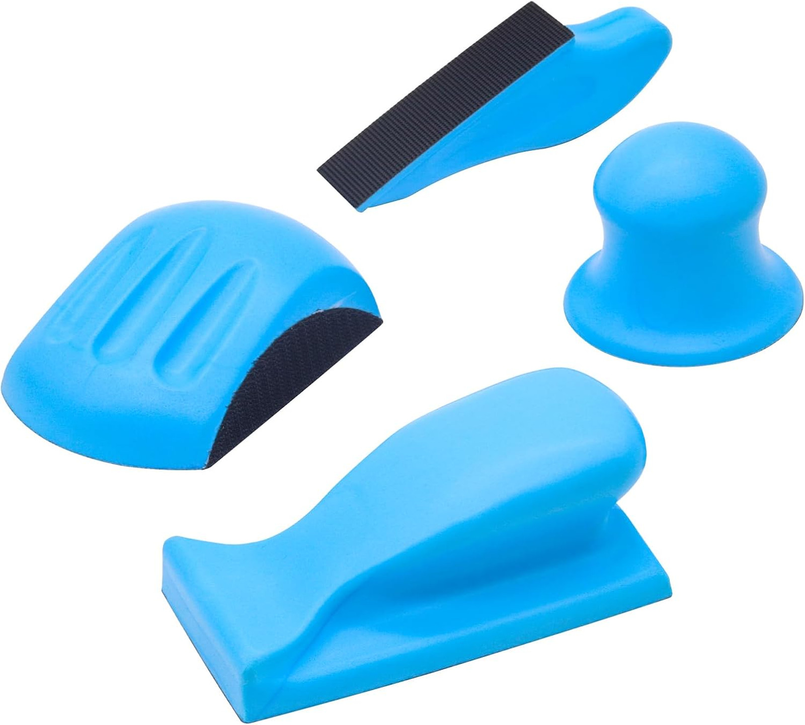 Hand Sanding Blocks Set 4 Pieces Hook and Loop 5 Inch Mouse and Hand Sander