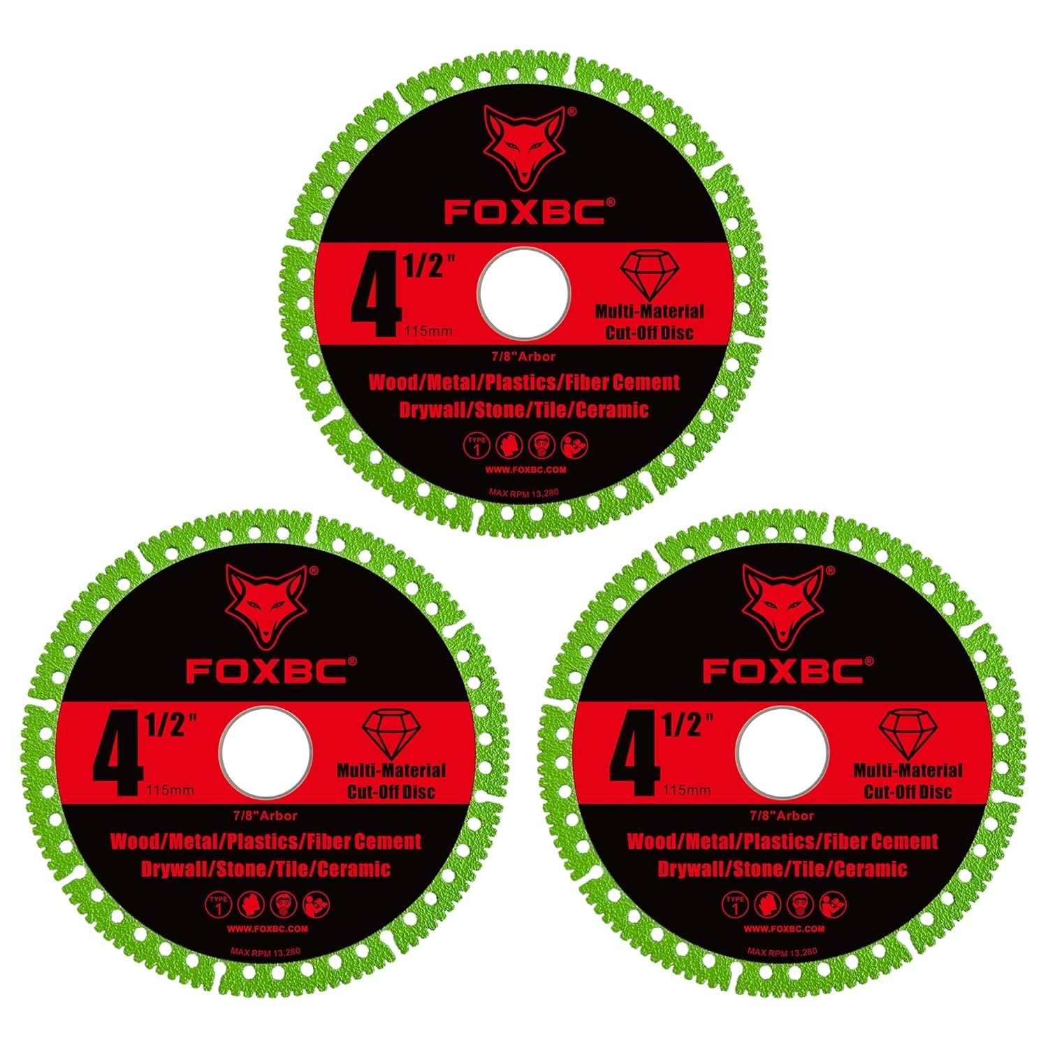 4-1/2 Inch Indestructible Multi-Material Cut Off Disc for Angle Grinders, 7/8…