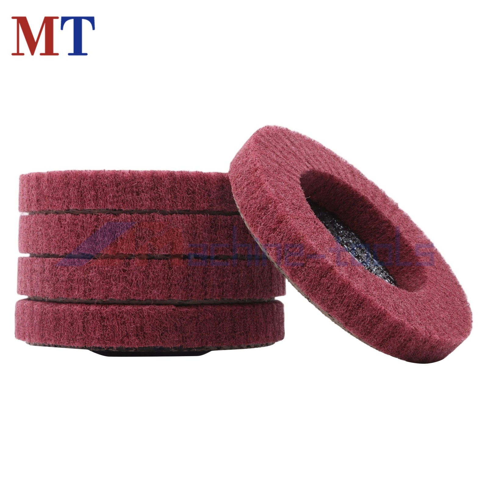 10 Pcs 180 & 320 Grit 4-1/2 Inch Scour Flap Discs Scouring Pad Polishing Wheel