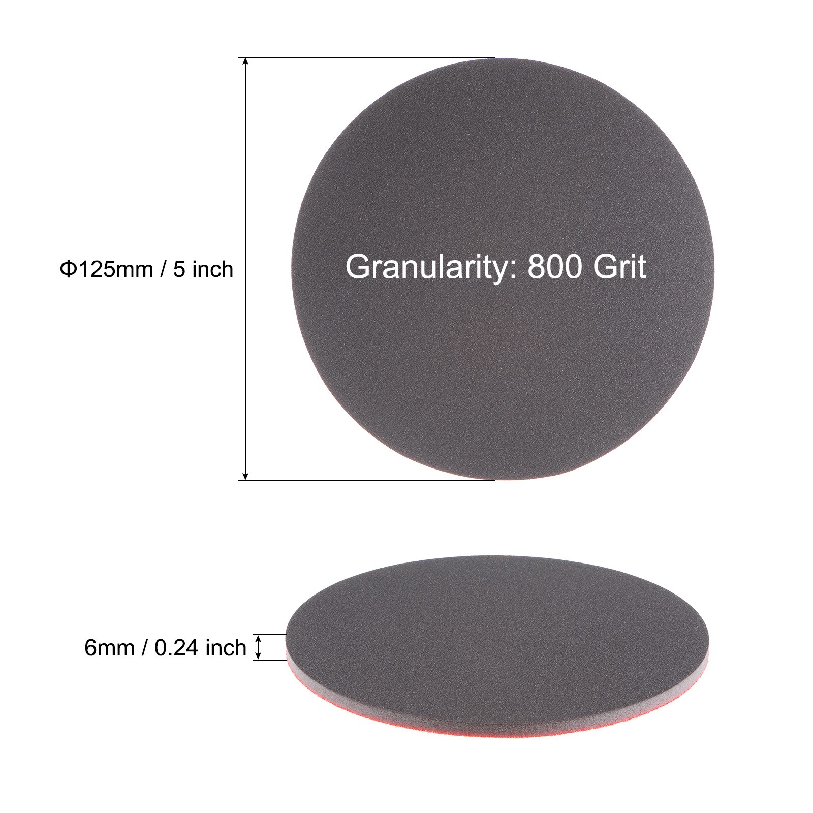 30sets 800 Grit Sanding Sponge 5 Inch Hook and Loop Sponge Sanding Disc Wet/Dry