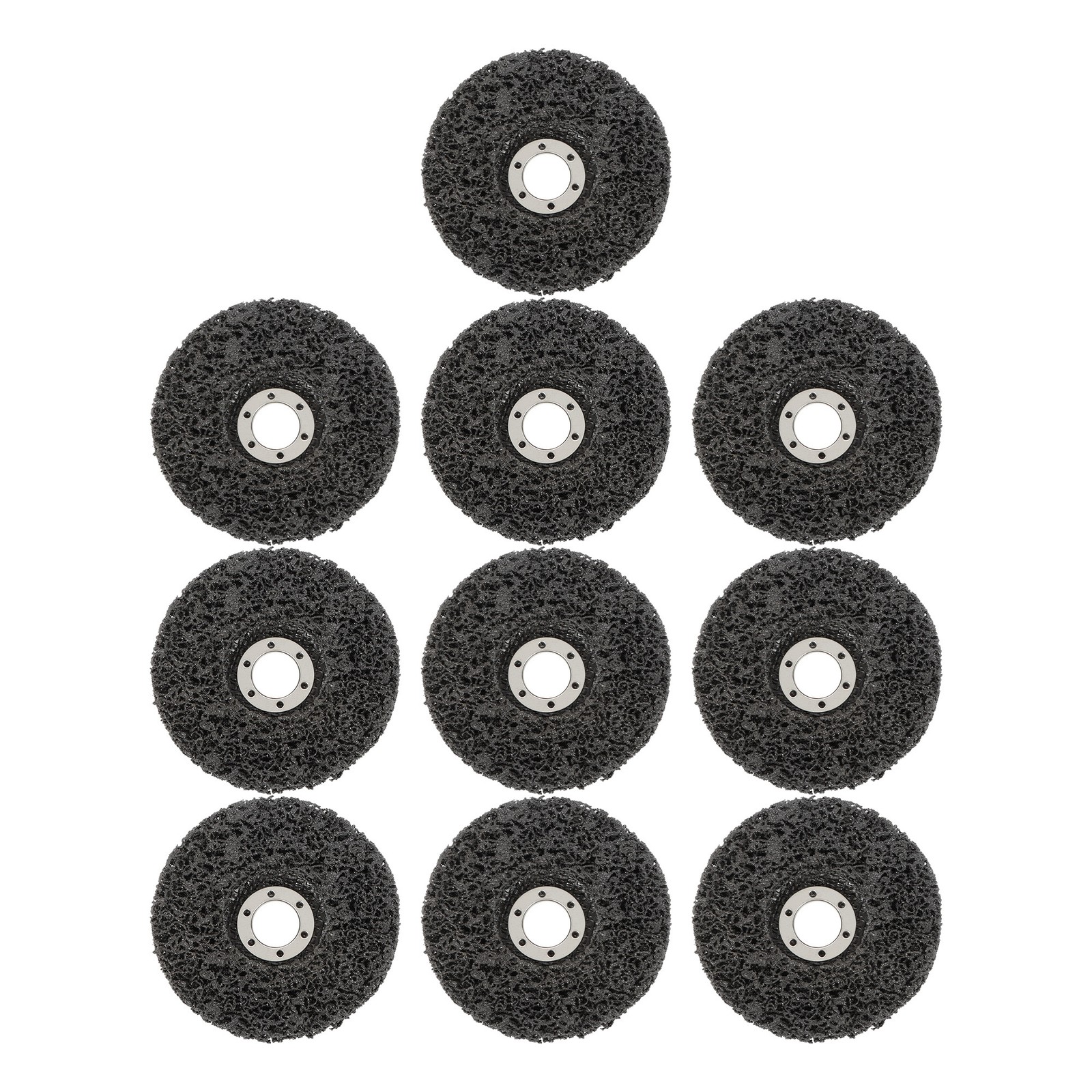 10 PCS 4-1/2″ x 7/8″ Black Diamond Grinding Discs Strip Discs for Angle Grinder