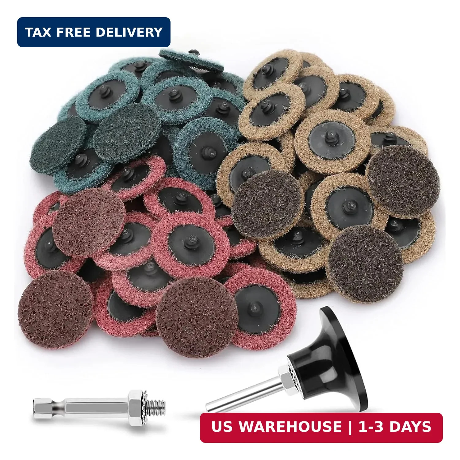 90pcs 2 inch Quick Change Sanding Discs, Nylon Surface Conditioning Discs, 1/4″
