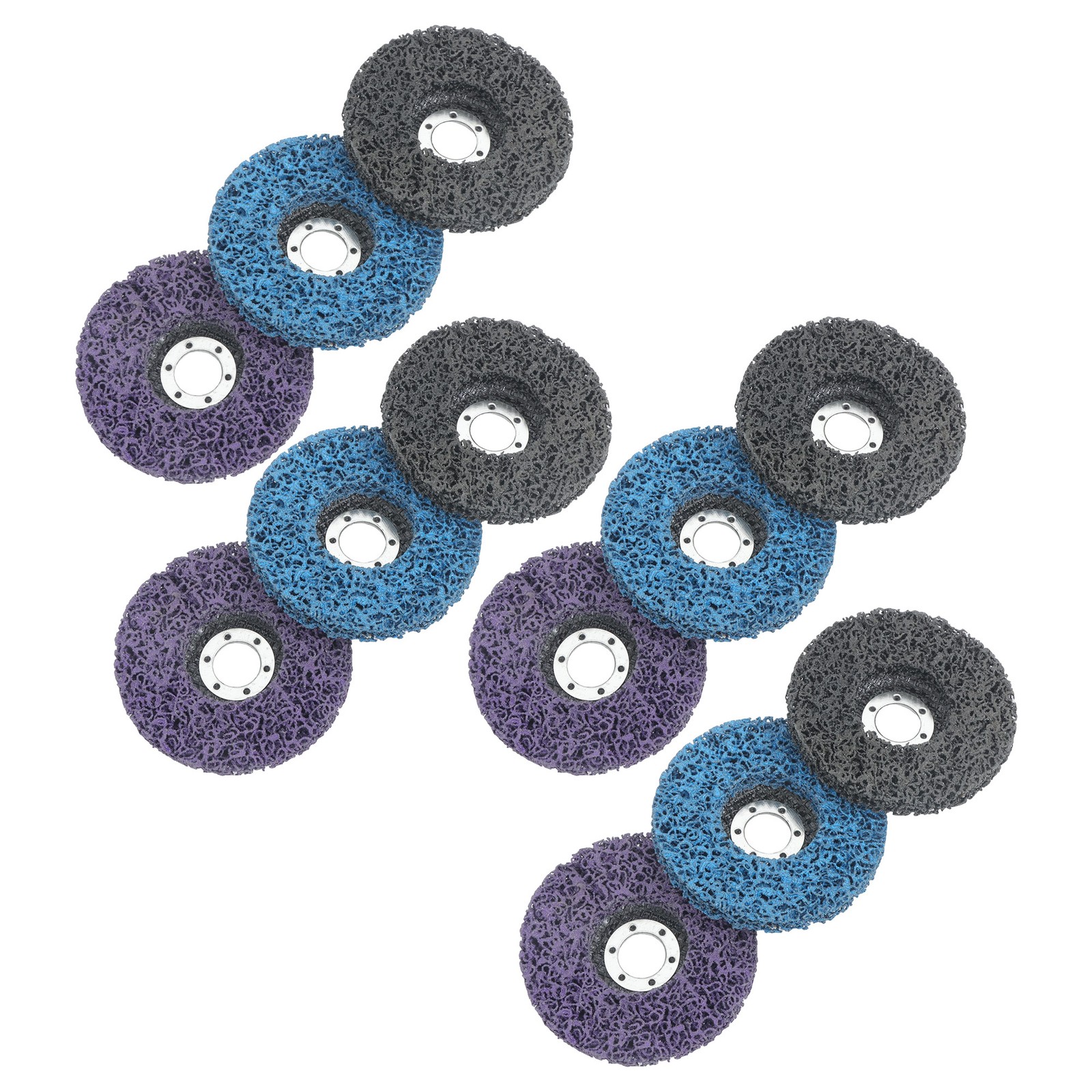 Diamond Grinding Discs 4 pieces each in blue, purple 12 Packs of 4-1/2′ x 7/8′