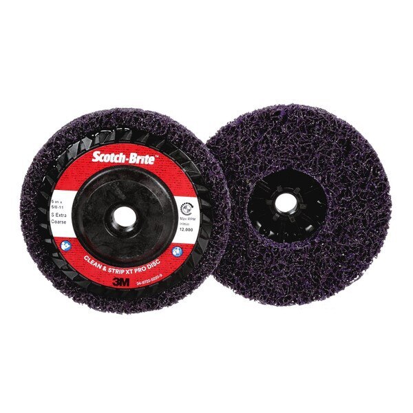 “Scotch-Brite Clean and Strip XT Pro Disc, Purple, 5”, Extra Coarse