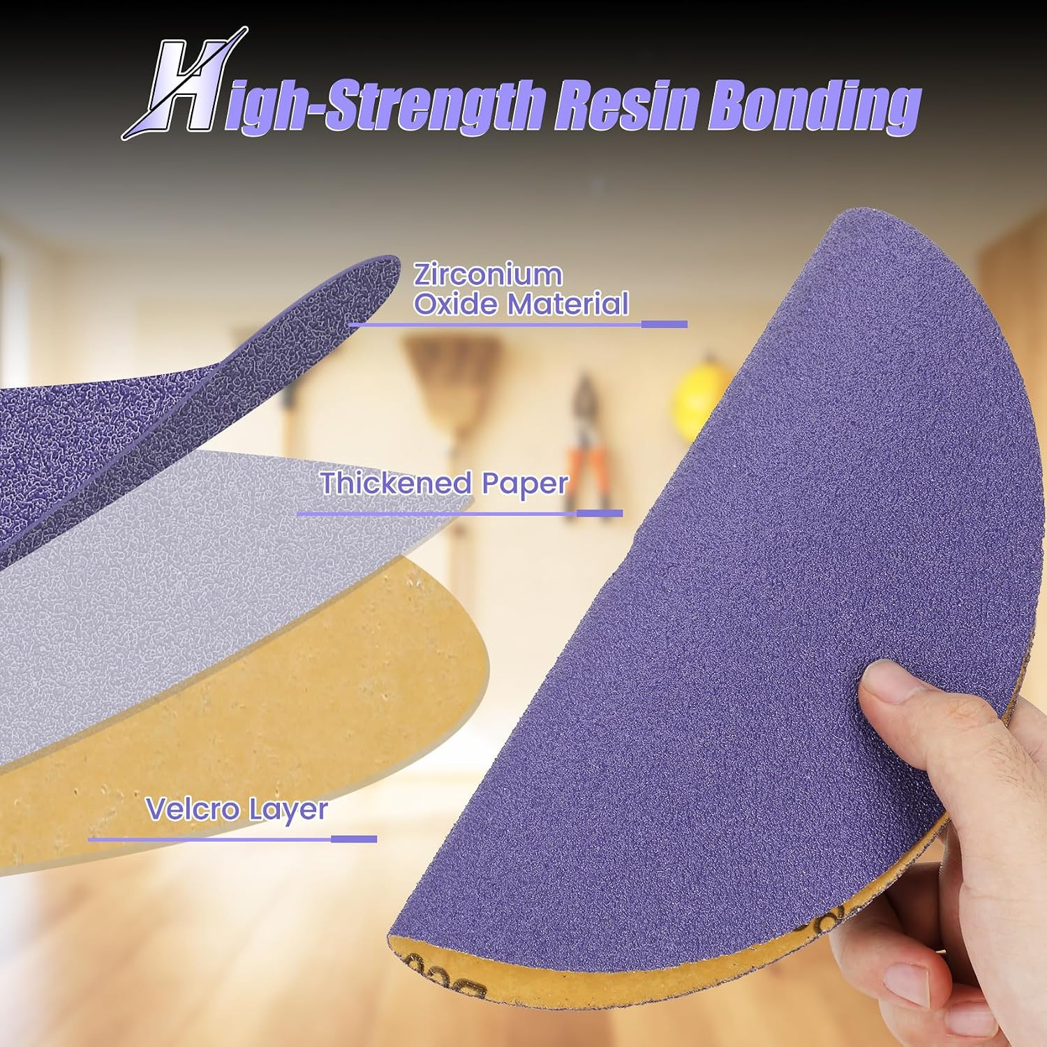 30-Pack 9″ 60 Grit Zirconia Sanding Discs for Mower Blade Sharpening