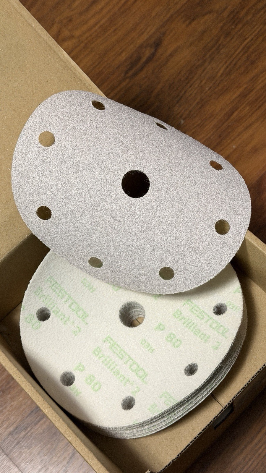 Festool Brilliant 2 P80, P120, P240, 150mm 6″