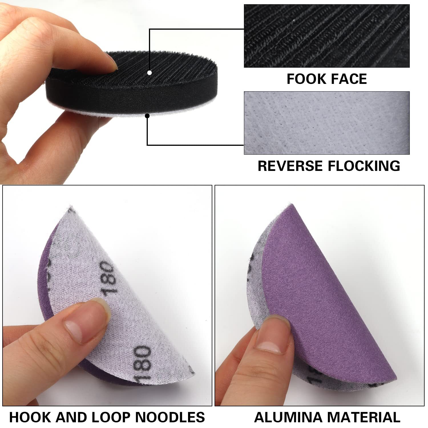 150mm Ceramic Sanding Discs 6in Sandpaper Plain Pads for Hard Wood Steel Metal