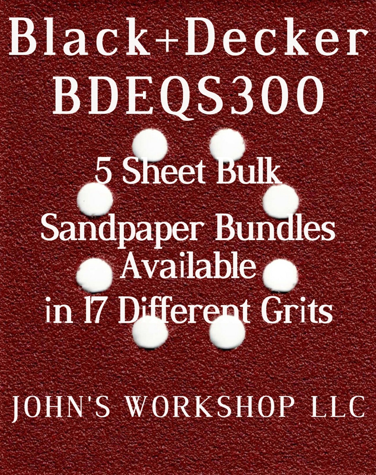 Black+Decker BDEQS300 – 1/4 Sheet – 17 Grits – No-Slip – 5 Sandpaper Bundles